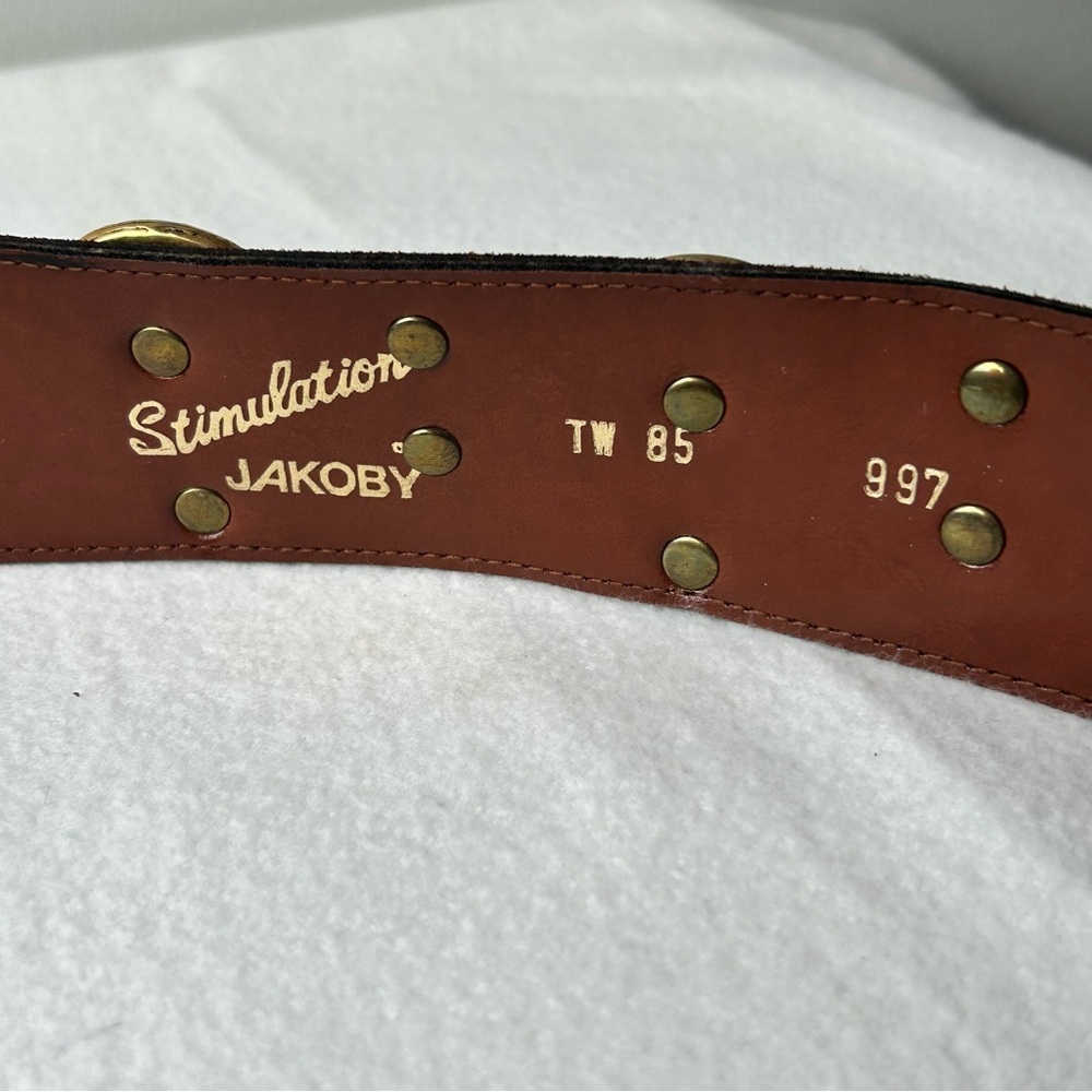 Vintage Jakoby Leather Studded Belt – Statement Piece - Picture 4 of 4